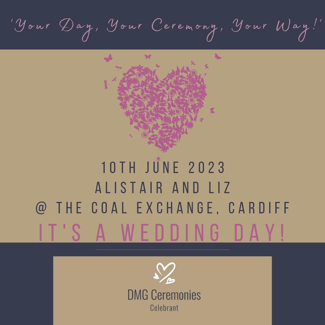 I am sooo excited for today! 

It's a wedding day for the most incredible couple, Alistair and Liz. 

This bespoke wedding ceremony is at a new venue for me, so I'm really looking forward to seeing this beautiful hotel @coalexchangehotel 

💗💗💗🍾🍾🍾💗💗💗

#weddingday