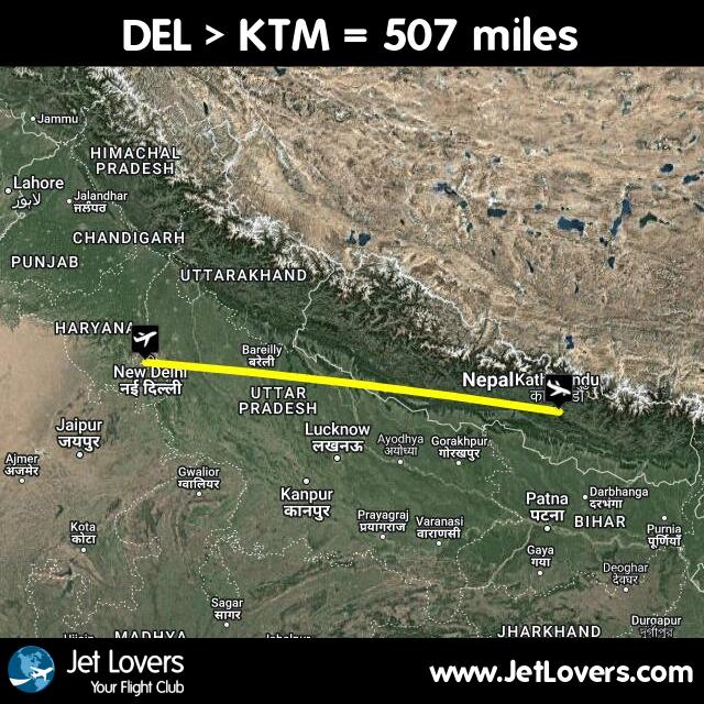 egorodet's tweet photo. My flight #182 on #JetLovers: DEL > KTM - another 507 miles in the air! https://t.co/jDUKN56RaF https://t.co/UtMu5Py9ZW
