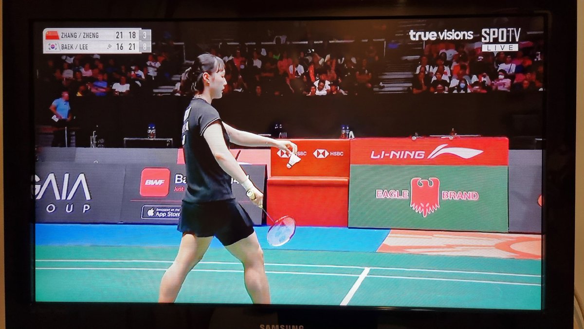 มีแบดรายการที่สิงคโปร์ ช่องทรูถ่ายสดอยู่ค่ะ #BWFWorldTour #HSBCbadminton