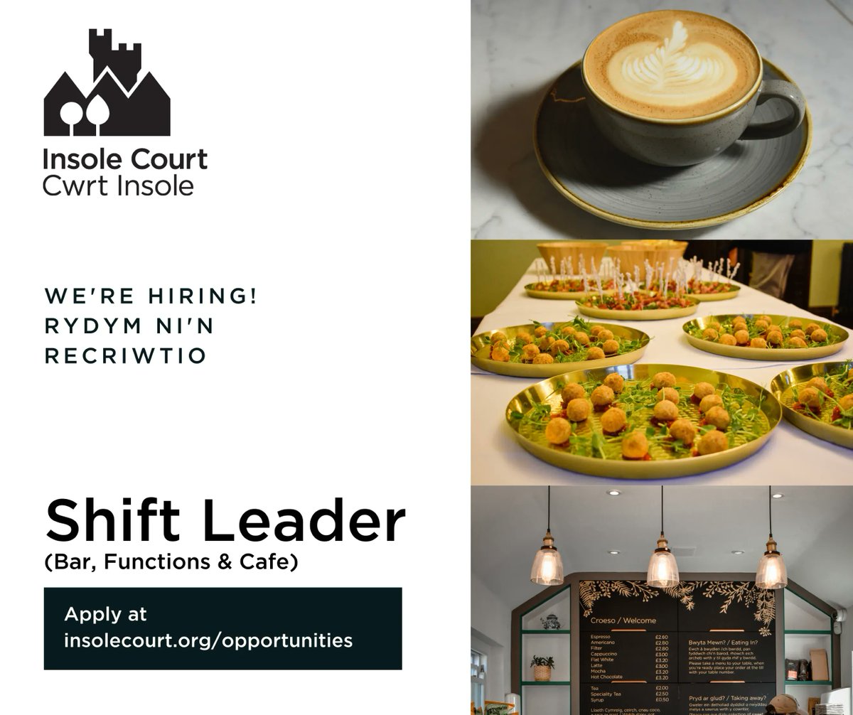 🚨 Rydym ni’n Recrwtio!  We’re Recruiting! 🚨 

Are you a natural leader and go-to person on shift? Do you have a keen and instinctive understanding of the preemptive nature of customer service and are always ahead of the game? 
More details: buff.ly/3vBRtah