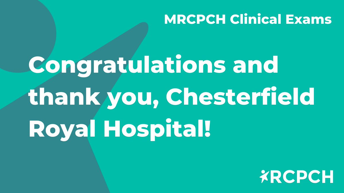 Congratulations and a big thank you to Chesterfield Royal Hospital for hosting their first-ever MRCPCH Clinical Exam, and thanks to all our examiners for supporting us. @royalhospital