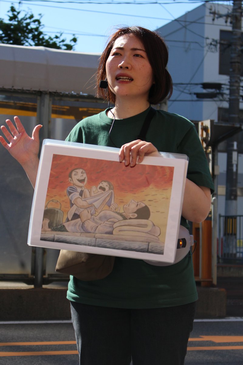 Gen_anniversary's tweet photo. フィールドワークレポpart4

最後は、舟入川口町の電停へ。ゲンがお母さんと再会した場所。
約１時間の行程を終え、改めて、当時小学校１年生で、真夏にこの距離を…など実際に歩いたからこその感想も。
ゲンの足跡を追体験できるFW、ぜひ多くの皆様に今後も歩いてもらいたいと願っています。
#Gen50th https://t.co/ef2Y3EDLdW