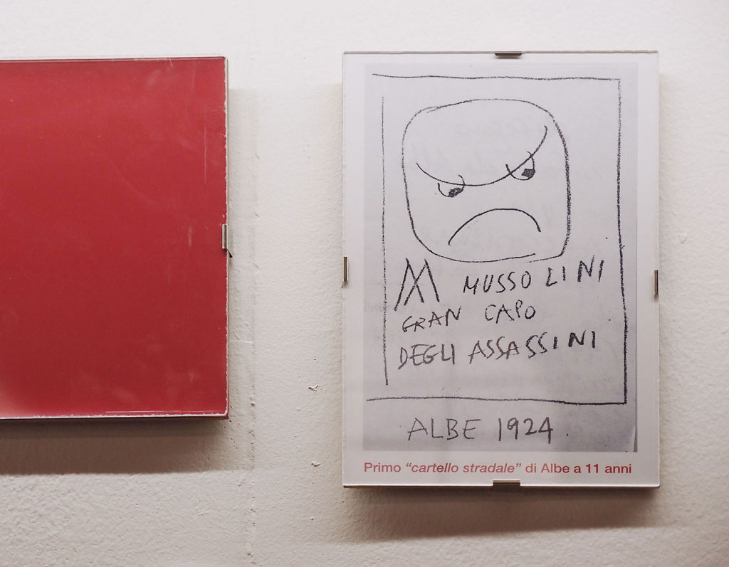AlekosPrete's tweet photo. «Abbasso Mussolini gran capo degli assassini». Albe Steiner nel 1924, all'età di 11 anni, venuto a conoscenza dell’uccisione dello zio Giacomo #Matteotti, disegna il faccione di Mussolini e lo affigge nell’atrio della sua abitazione. È il suo “primo cartello stradale”. https://t.co/SmLjCr2iUe