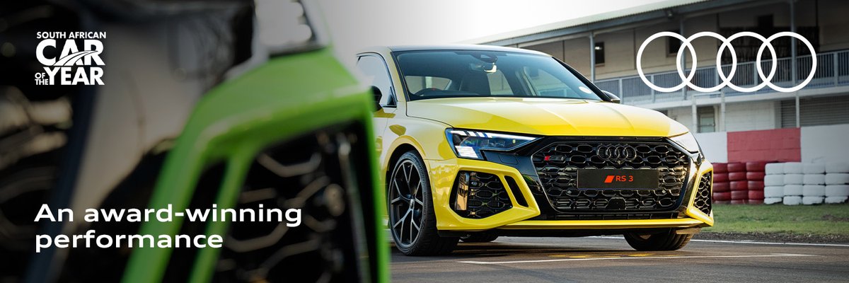 The Audi RS 3 takes the stage as Performance Car of the Year 2023 at the 37th Old Mutual Insure, South African Car of the Year awards. Take to the track and experience the progressive power of the Audi RS 3 for yourself at the Audi driving experience. bit.ly/43jr1D7