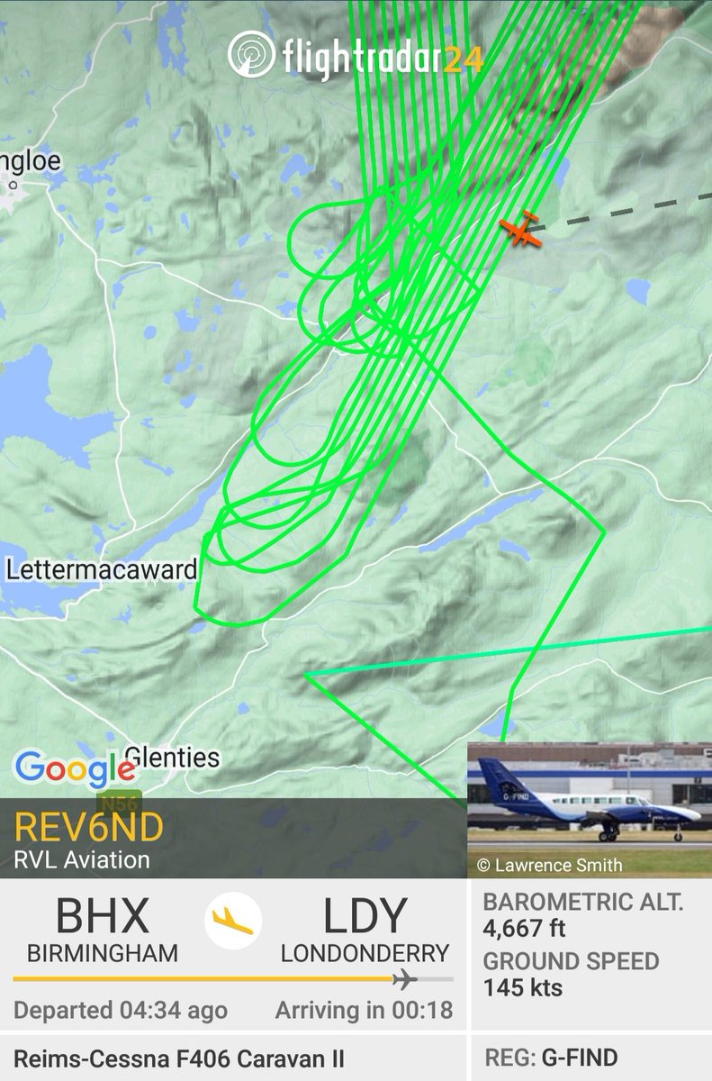 GweebarraG's tweet photo. @GweebarraG @irishav @ShannonAirport @MalcolmNoonan1
This low-flying aeroplane REV6ND repeatedly flew over #Donegal for 4 hours yesterday with no consideration of the acoustics in this terrain &amp; the disturbance to wildlife. There is no need given that the  datasets are available. https://t.co/nk2fq26o0e