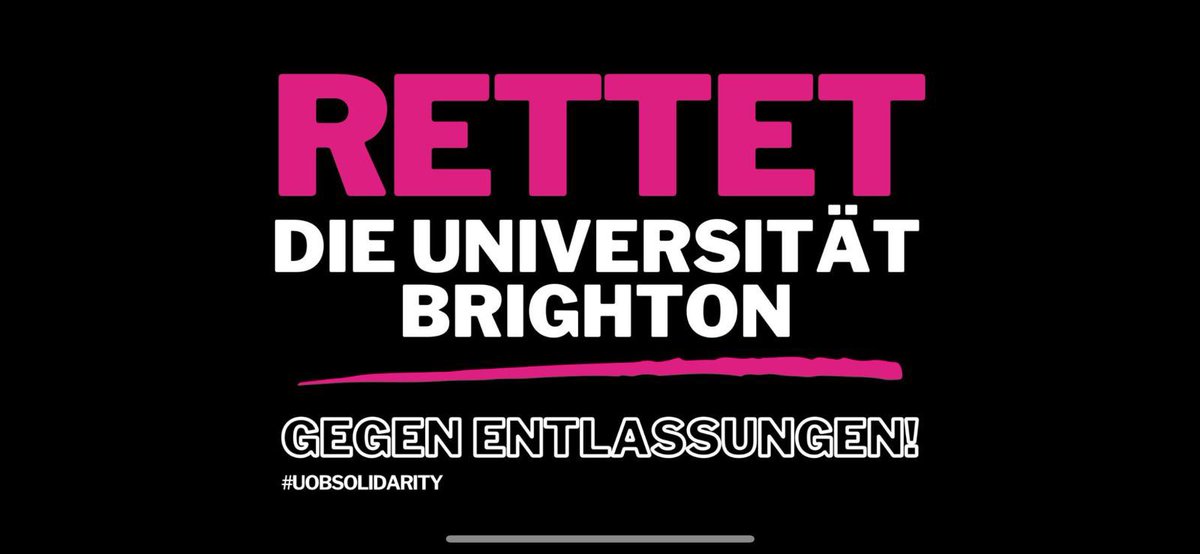 Wish I could be in #Brighton today where a march is taking place to stop mass redundancies and #SaveBrightonUni. 

Great to see so many people mobilizing, hope to be able to support a bit from a distance.

@pgrs_brighton @UOBSolidarity