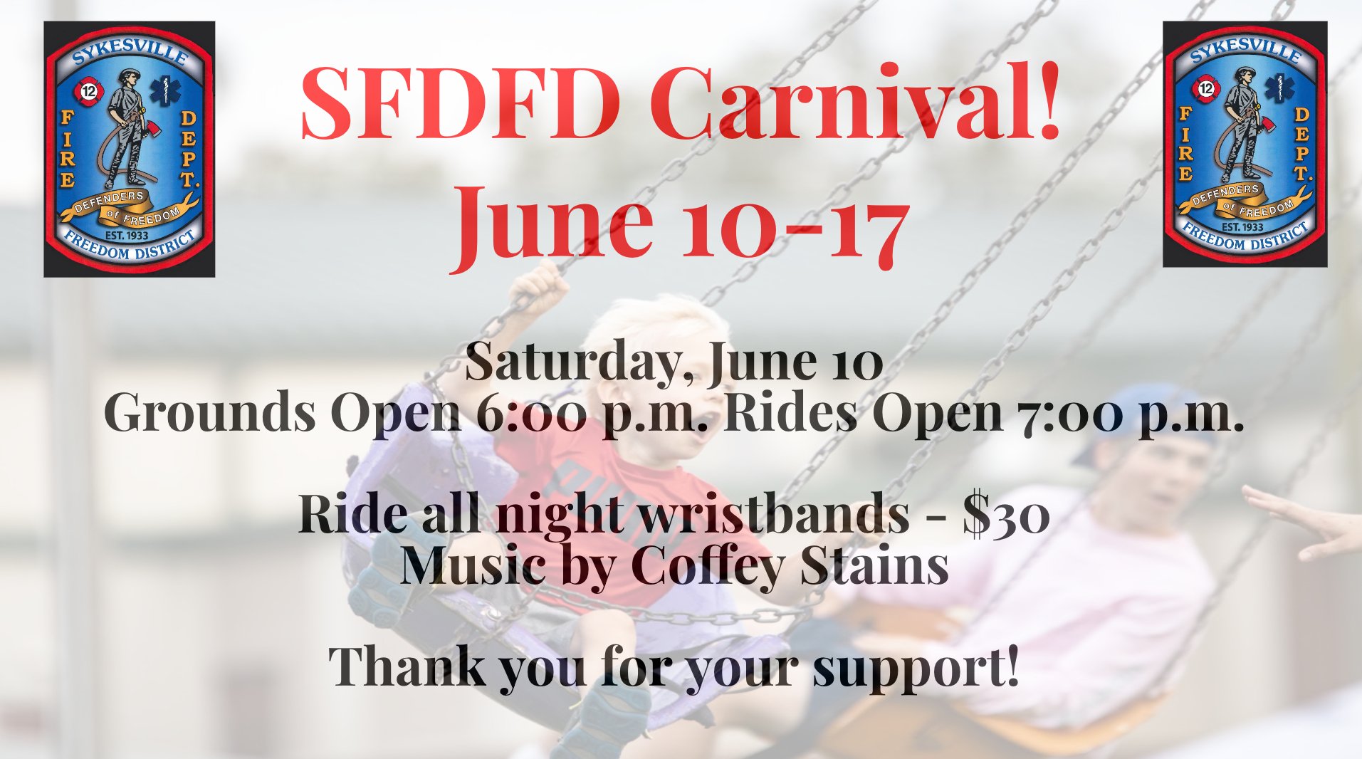 Sykesville Fire Dept on Twitter "Tonight's the night! See you there! 