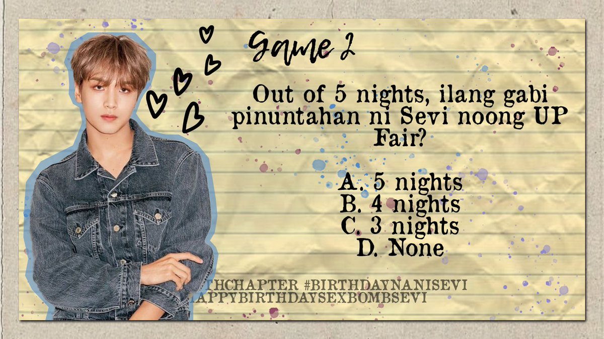 SINAGTALIKHA's tweet photo. @lowkeybfs ㅤ

ㅤ ❛  QUESTION O7

━━ #SEVIS20THCHAPTER #BirthdayNaNiSevi #HappyBirthdaySexbombSevi

ㅤ https://t.co/o8IeQQUx64