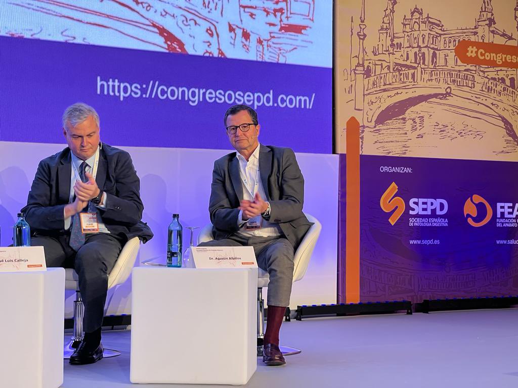 El congreso de la <a href="/sepdigestiva/">Sociedad Española de Patología Digestiva (SEPD)</a> llega a su fin!  El <a href="/DrAAlbillos/">Agustín Albillos</a> clausura, agradeciendo:

👏 La labor de las personas que han colaborado. 
👏Ponentes, moderadores, industria y equipo #SEPD.
👏A tod@s los asistentes

Nos vemos el año que viene en #Valencia!

#CongresoSEPD23