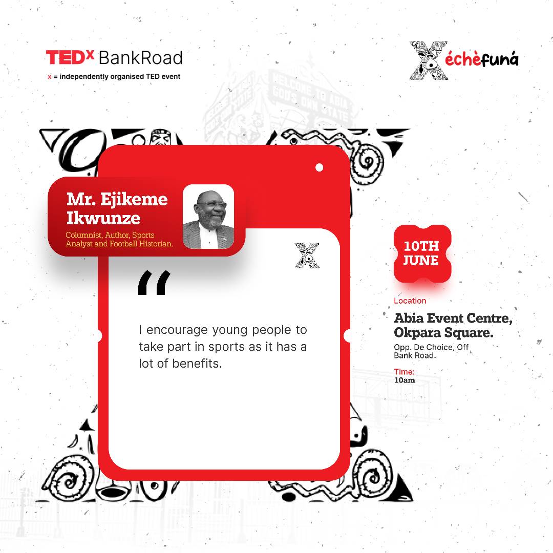 EmmaOfficial_15's tweet photo. Hear what the famous 'Mr Football' has to say about football.
Read through the visuals.
#SpeakersSession
Remember who you're.
#TEDxBankRoad #TEDx #TEDEvents #TEDTalks #TEDSpeakers https://t.co/sZpTfj4zgd