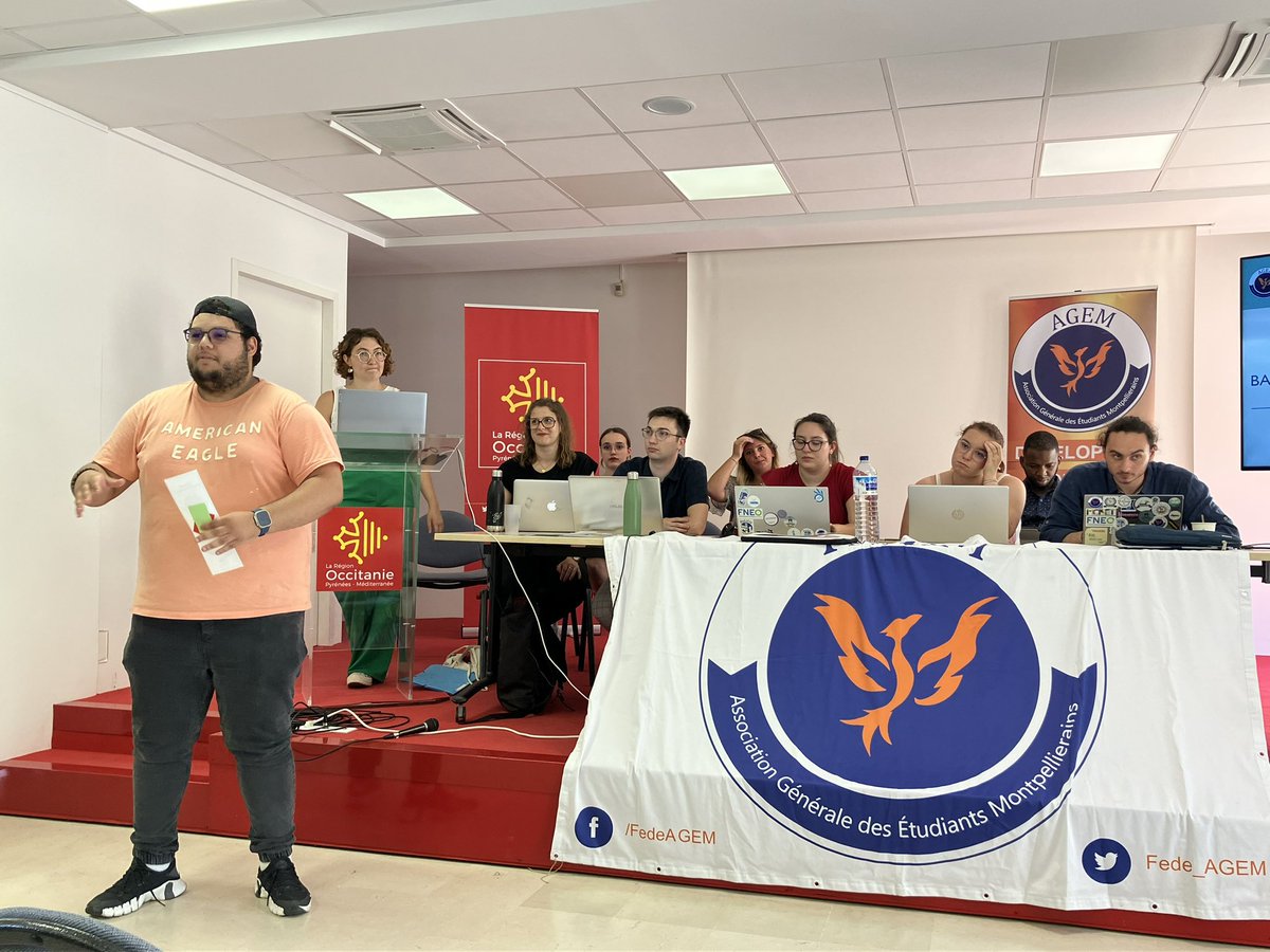 🧑‍🎓Point sur les actualités du <a href="/crousmontpel/">Crous de Montpellier-Occitanie</a> à l’Assemblée Générale de <a href="/Fede_AGEM/">AGEM</a>.

❌Avec une préoccupation en vue du prochain CA : l’augmentation des charges en résidence et des tarifs de restauration.

#Montpellier