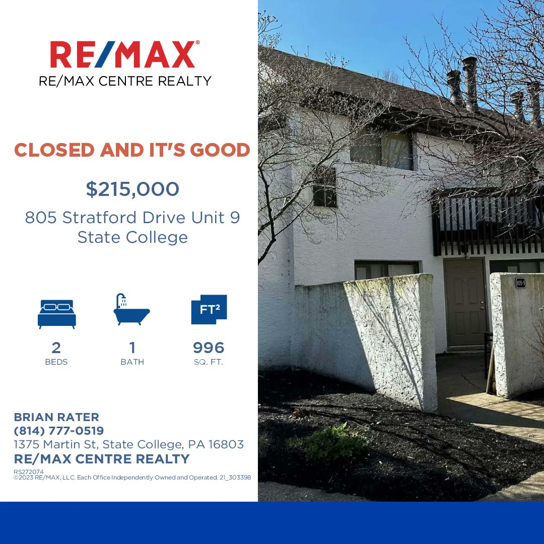 rater_brian's tweet photo. Congrats to Squire! This property is now SOLD!

#GreaterWithRater #sold #realestate #HappyValley #Pennsylvania #PennState #StateCollege https://t.co/6cKxgMoNl9