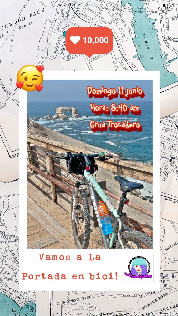 Mañana en #antofagasta , vamos a La Portada #mujeresenbici #sipodemos