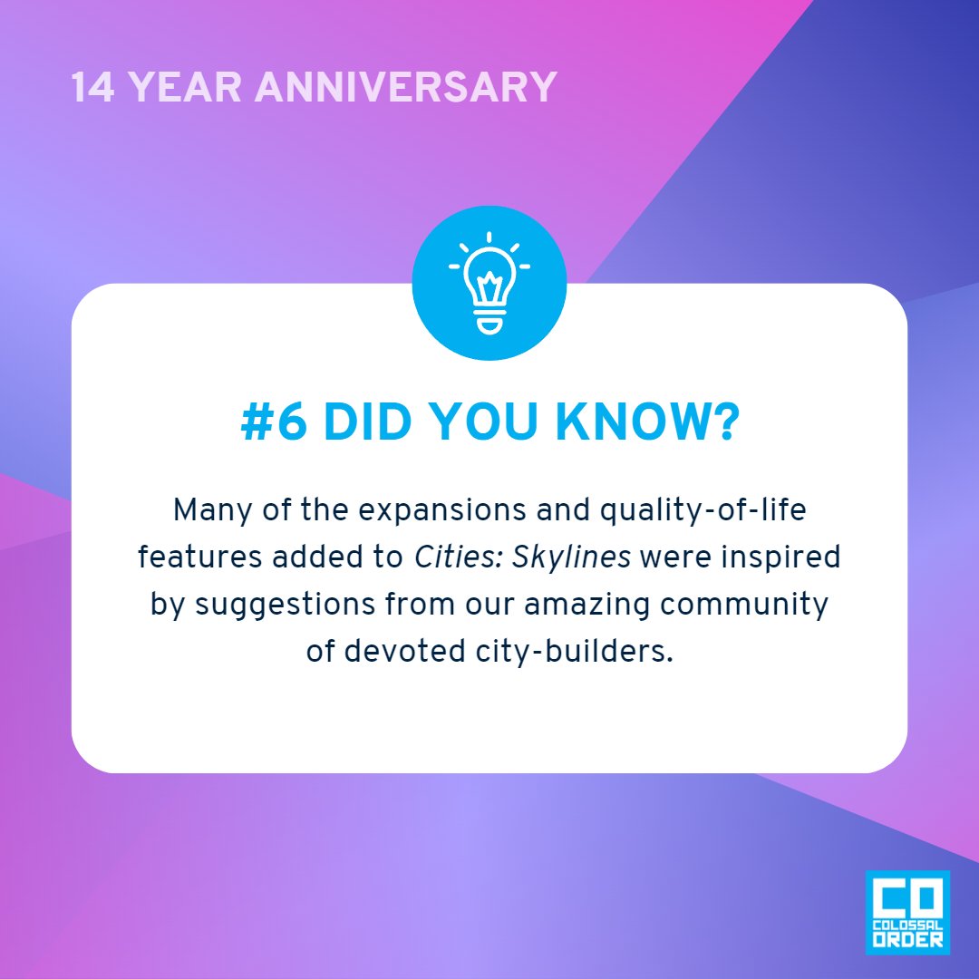 ColossalOrder's tweet image. Cities: Skylines would not have been the same without you! 🥰 #ColossalOrder #CitiesSkylines