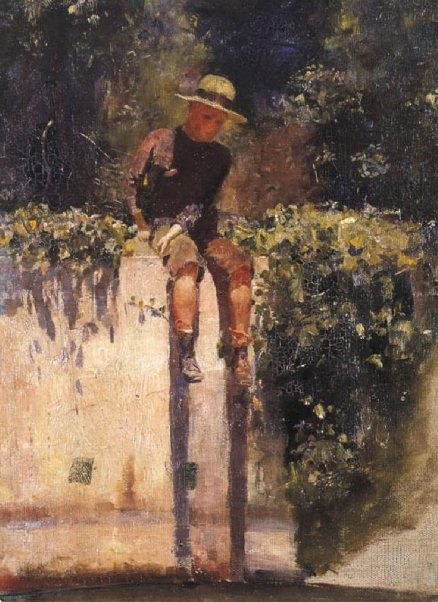 'The Water Tank Boy.' (1889) Wandering back to Heidelberg station from Templestowe, where he had been painting one summer's day, Arthur Streeton, just 22 years old, regularly saw this young boy on his walk and decided to paint him and preserve a moment in time.