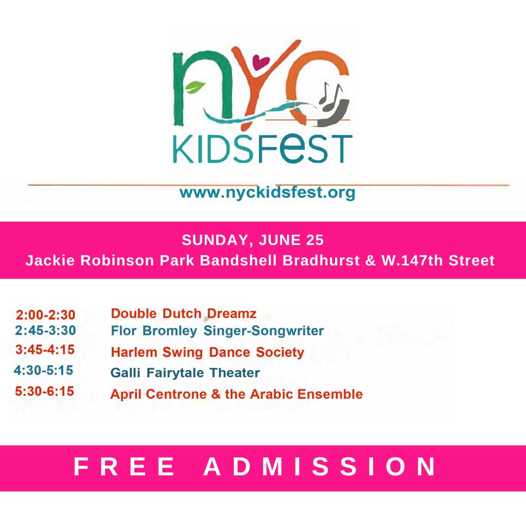 Harlem and New York City's finest talent are all set to surprise you with live Performers, workshops, and all things fun for FREE at the 18th NYC Kidsfest!

Click the link in the bio to learn about the exciting lineup for June 24 from 2PM - 7PM.🗓️✨

#nyckidsfest #kidsfestival