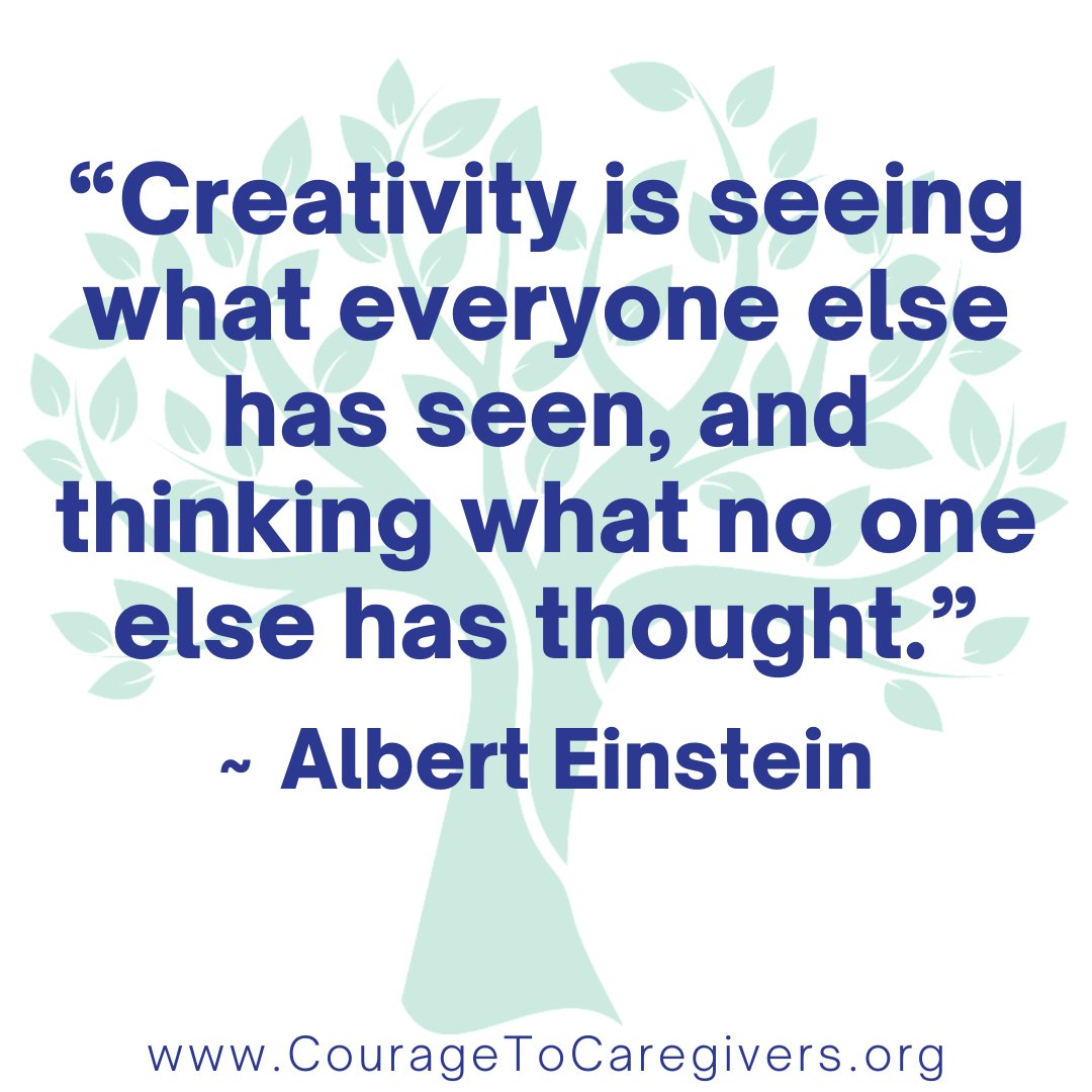 You don’t need special skills to be creative, and often don’t need special tools. Creative activities can be solitary or social, and a great way to bring fun to your caregiver role.

#caregiversupport #burnoutprevention #empowerment