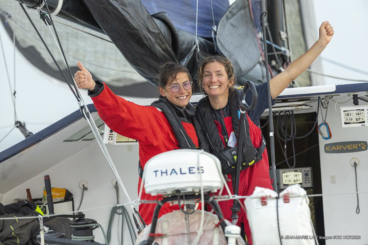 Lgrandlarge's tweet photo. [CLASS40] 21e place hier soir après 5 jours 2 heures et 18 minutes de course pour Cap pour Elles, mené par Pamela Lee ! 🥳

 #CourseAuLarge #Sailing #MadeInLorientLaBase #Class40 #NCR2023 https://t.co/SVuzKPNyJL