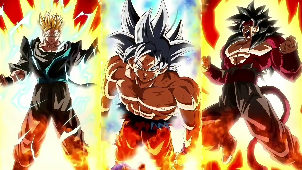 #SDBH
It seems that the three of them unleashed their powers to their limits; Future Gohan to SS2 (from what i see), Goku to his Silver Ultra Instinct, and finally, Bardock to SS4!

With combining their attacks, can they finally defeated Demigra for good!?