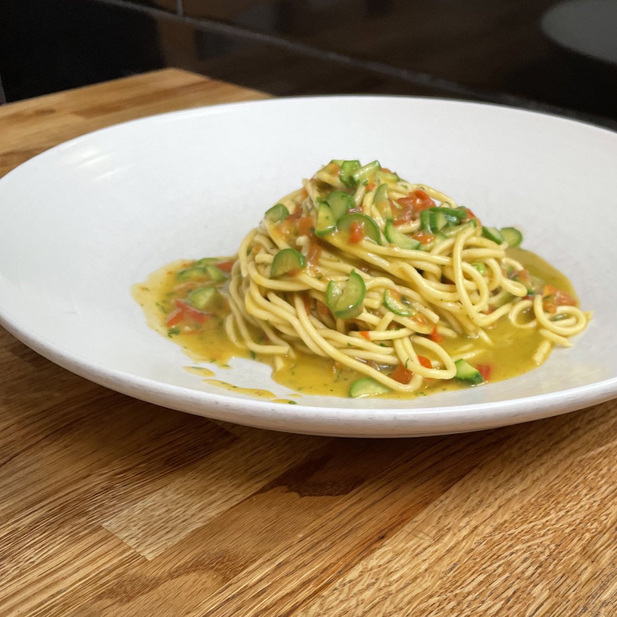 Homemade tagliolini with baby courgettes and their flowers.

#walthamforesteats #leyton #wanstead #forestgate #londonrestaurants #tastelondon #summervibes #eatout