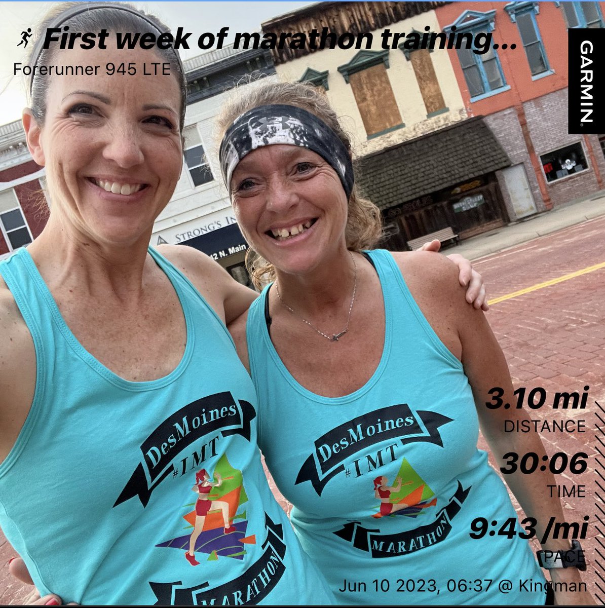 Just completed our first week of Marathon #2 training.   18 weeks are gonna fly by.  🏃🏻‍♀️

Des Moines here we come! 

#IMTDMM
#lovetorun
#runningmom
#weekendrunning
#morningrun