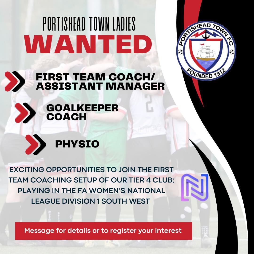 Some exciting opportunities to be part of PTLFC’s backroom staff! Please get in touch if you have any interest <a href="/swsportsnews/">South West Sports News</a> <a href="/bsoccerworld/">Bristol Soccerworld</a> <a href="/TalkingWoSo/">Talking WoSo</a>