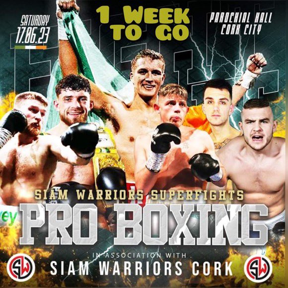 @kevincronin_ky @Irishboxingcom @radiokerrysport @kerryman_ie @Kerrys_Eye @radiokerry @kerrysportshub @terracetalkrk @BantsBoxing @BoxingTicketsNI @killarneydotie Best of luck on Saturday next week at📍Parochial hall in Cork @kevincronin_ky 🥇🥊👑

#BoxingFans #KingdomWarrior #LeeSideRevolution #Cork #Kerry #IrishBoxing #NewEra #AndTheNew 

👀@CyclonePromo @McGuigans_Gym 👍