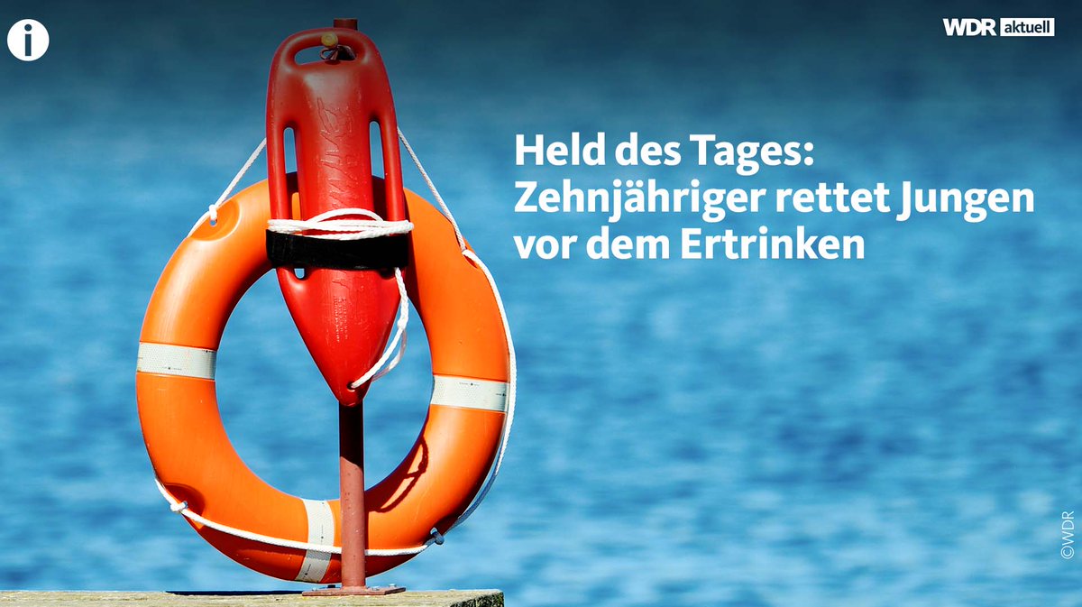 WDRaktuell's tweet photo. In einem Freibad in Wetter (Ruhr) hat ein Zehnjähriger einen Gleichaltrigen wohl vor dem Ertrinken gerettet: Er konnte den hilflosen Jungen noch rechtzeitig aus dem Wasser ziehen.
https://t.co/gYGGJz2KfQ https://t.co/oty0Yw6Y9q