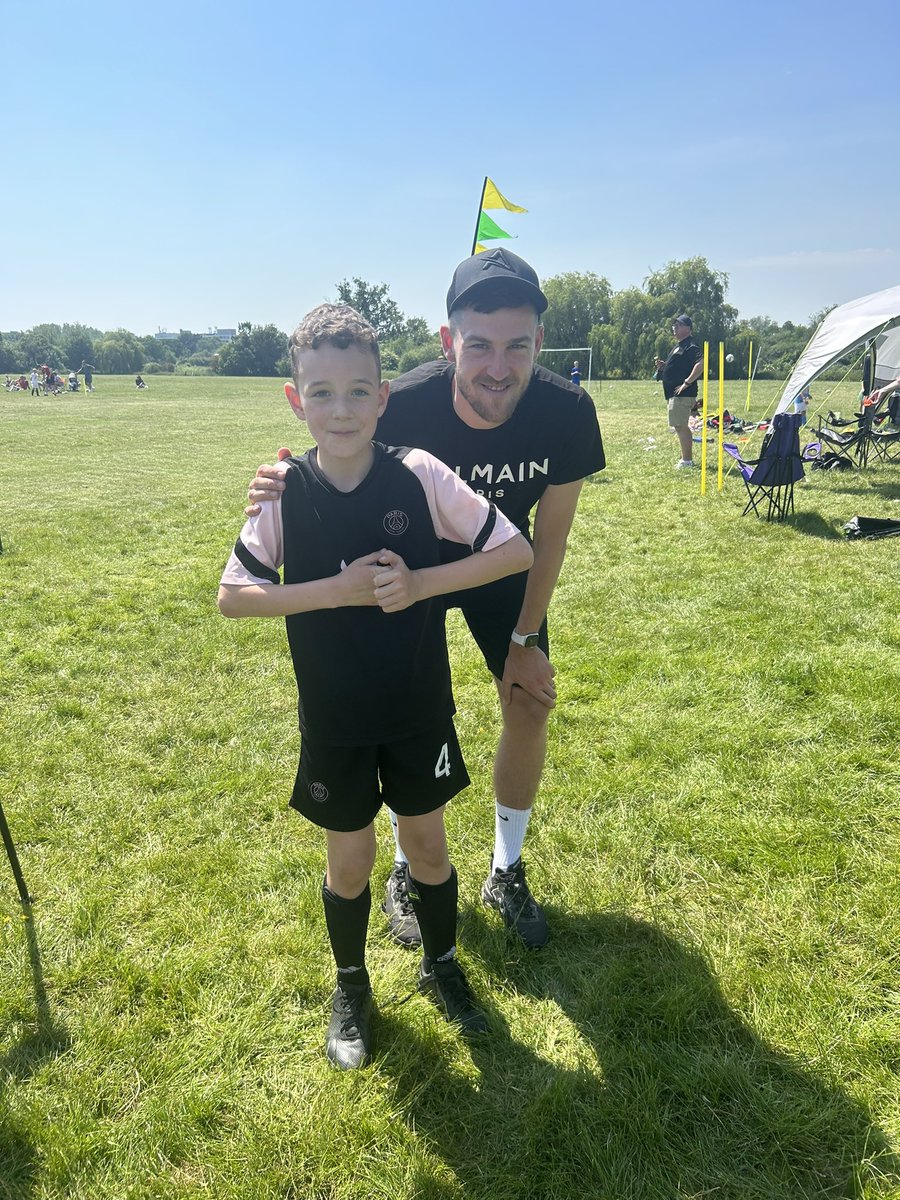 Great day with the <a href="/horleyunitedfc/">Horley United FC</a> trials , massive thank you to all the committee/managers/players/parents on a very hot morning. Also massive thank you to <a href="/crawleytown/">Crawley Town FC</a> striker <a href="/ashleynadesan/">Ashley Nadesan</a> and his wife Ellie for coming along and supporting our football project.