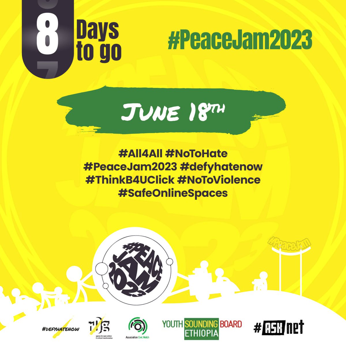 defyhatenow's tweet photo. At #defyhatenow, we use hashtags for online campaigns to encourage people to use social media responsibly, learn to verify info before they share, and support peace initiatives.

Be part of #PeaceJam2023 by using these hashtags:

#All4All #NoToHate #PeaceJam2023 #defyhatenow https://t.co/4ewgr5jRtw