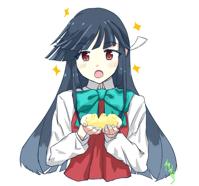 早霜さんにひよこを渡したい