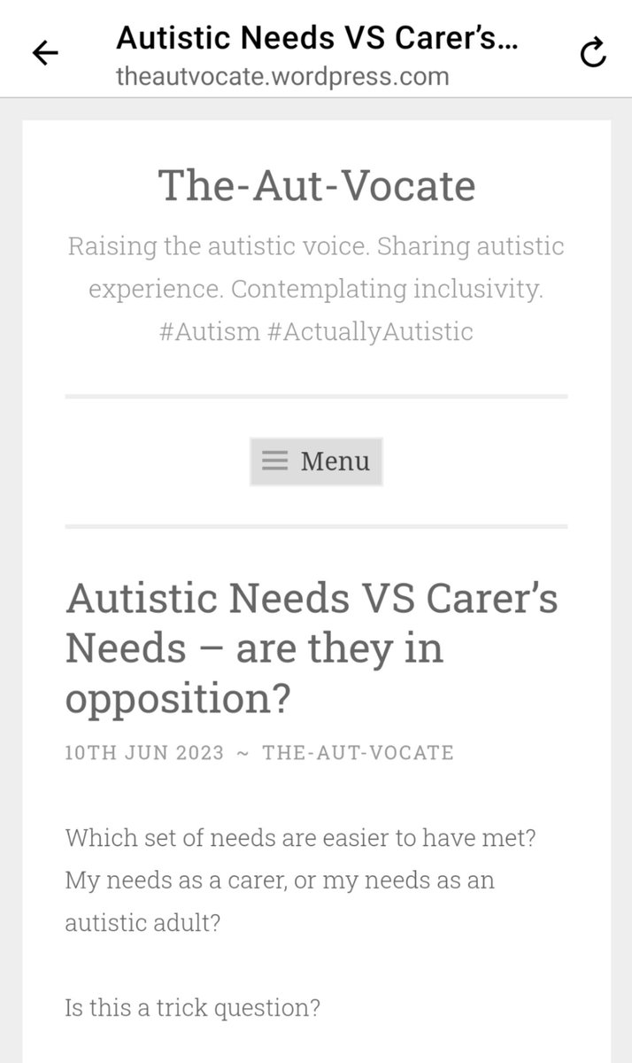 In my latest blog I discuss how difficult it is to hold organisations to account re: #reasonableadjustments for #autistic people.

theautvocate.wordpress.com/2023/06/10/aut…

#ActuallyAutistic #autisticvoices #Autism