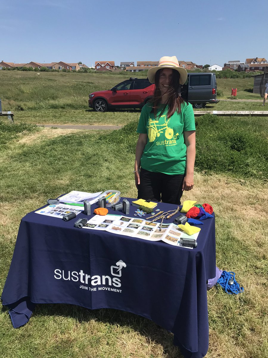 Sustrans at #Seaford #cycling festival promoting #cleanair and #activetravel