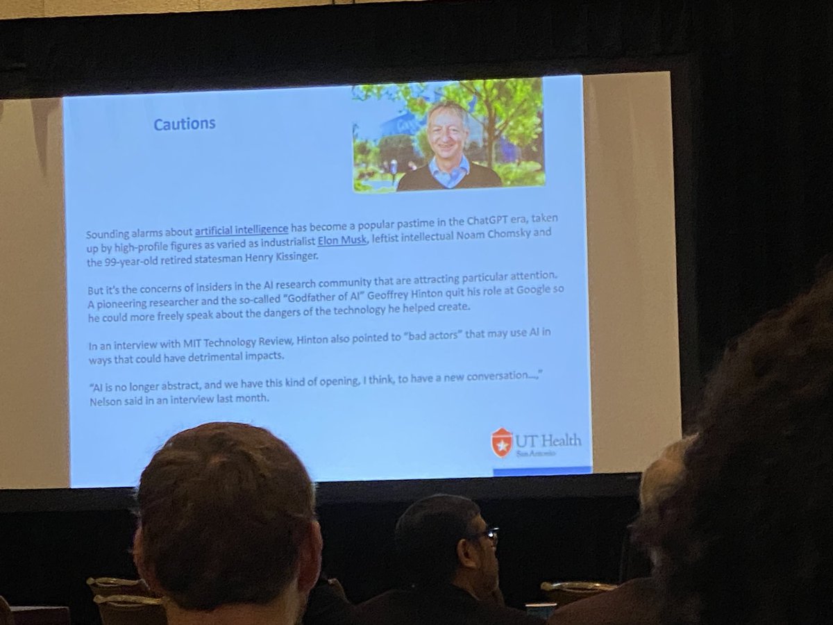 RRGonzalezMD's tweet photo. #AI in clinical urology is here. We must actively learn how to have machines help us but not think for us. Goals: improving efficiency, reducing error and limiting misinformation. Great talk by Edward Sankary MD @TxUrological 2023 in #ATX https://t.co/d2p9KopUHm