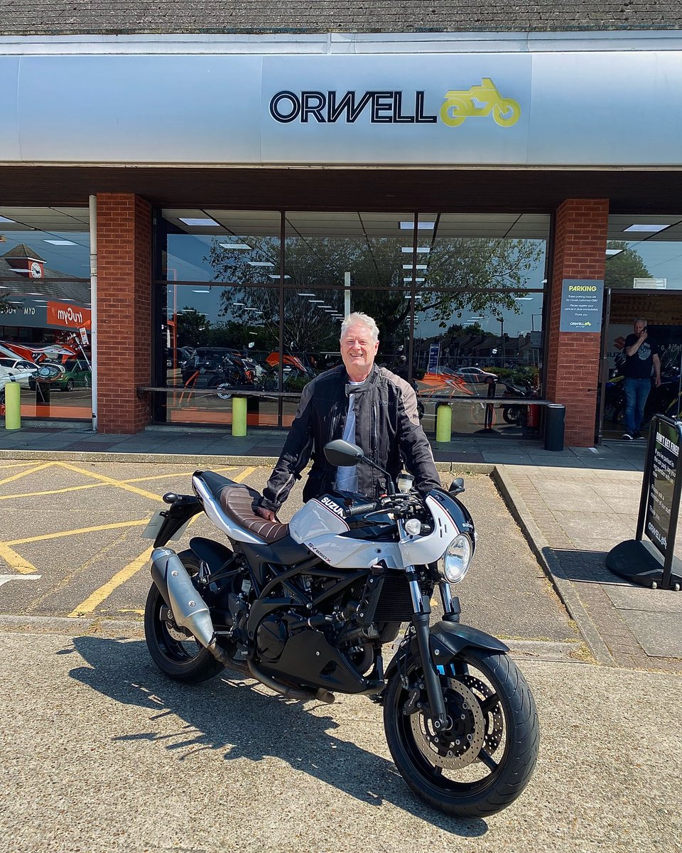 🏍🔥🏍New Bike Day!!🏍🔥🏍️

Here’s David with his new Suzuki SV 650 X👏🏼

Perfect timing to enjoy the sun this weekend. Look forward to seeing you again soon David. 
Enjoy your new bike &amp; ride safe🤩🏍️

#newbikeday #orwellmotorcyclesltd