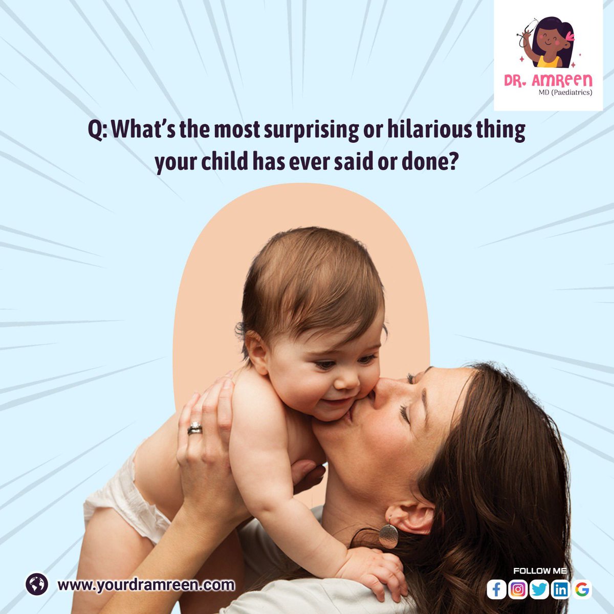 What's the most surprising or hilarious thing your child has ever said or done? 😄

Let's fill the comments with laughter and joy. Share your stories below!👇

#KidsSayTheDarndestThings #DrAmreen #YourDrAmreen #CaspianHealthcare #Hyderabad