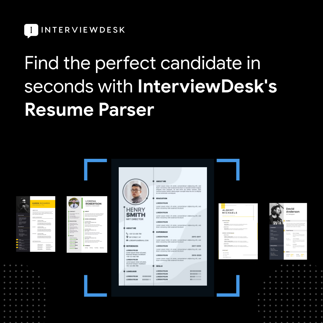 interview_desk's tweet image. Looking for the perfect candidate for the job? With InterviewDesk's AI Resume Parser, you can match job descriptions with candidates' profiles in seconds. 

Try it out today!

#InterviewDesk #AImatching #resumeparsing #tech #automatio interviewdesk.ai/resume-parsing/