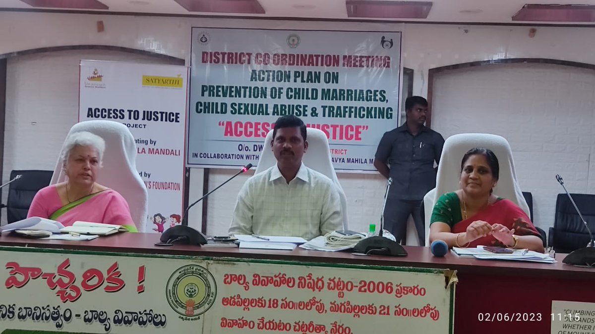 A District Level Coordination meeting was held at NTR Collectorate, chaired by Sr. S. Dilli Rao, the Collector and District Magistrate of NTR district. This meeting marked the commencement of the 'Access to Justice Project' with support from KSCF US.

#VasavyaMahilaMandali #VMM