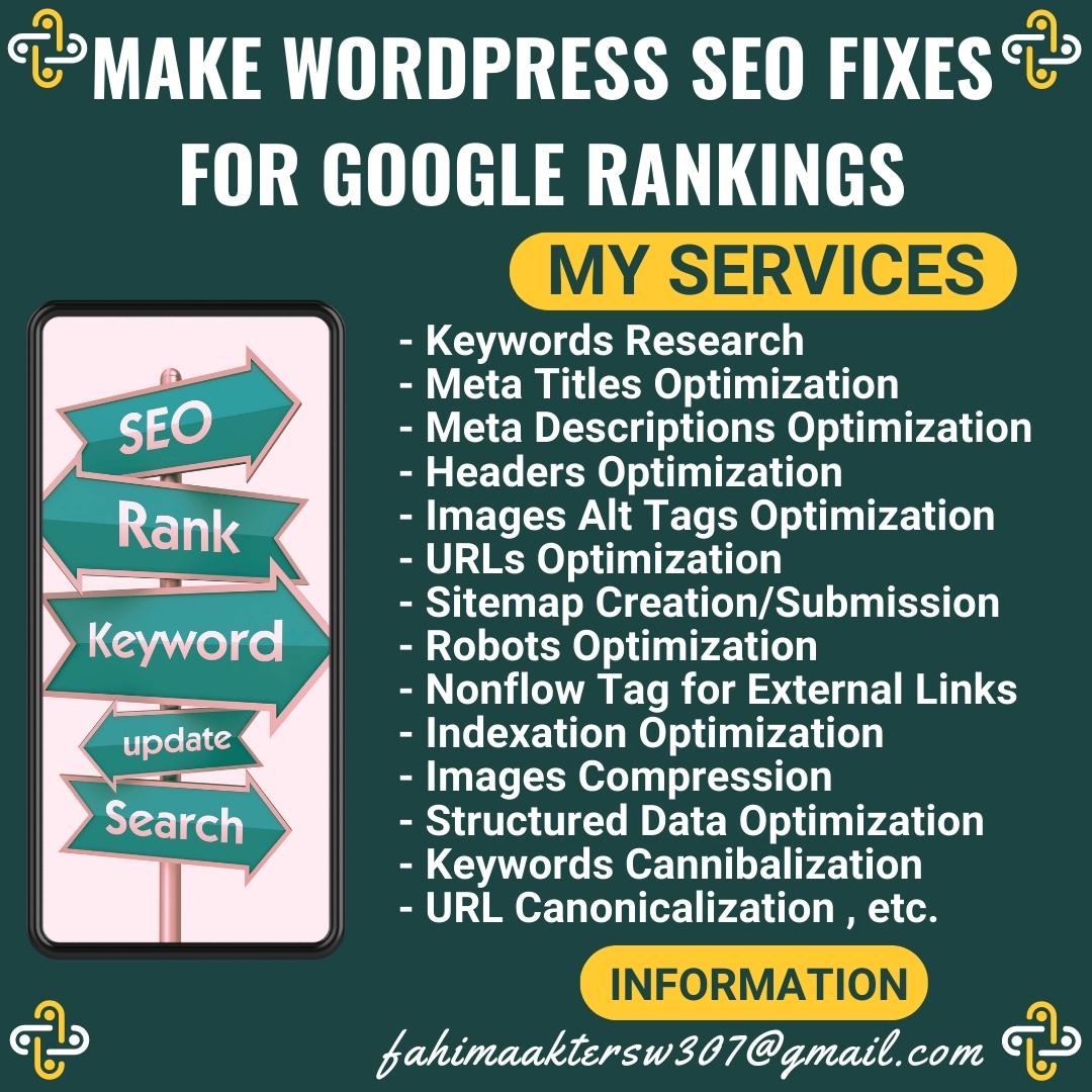 FahimaA16852439's tweet image. "📢 Boost your website's visibility! 🚀✨ Learn how to optimize your WordPress site for better Google rankings with these top SEO fixes! 💪🔍 #WordPressSEO #GoogleRankings #OptimizationTips"