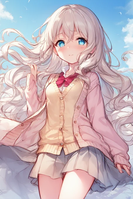 ゆるふわカーディガン少女03 (AIイラスト)