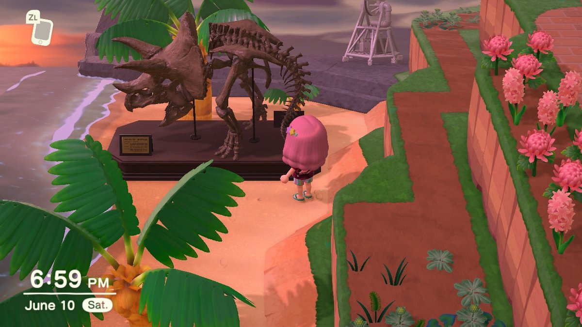 JustMeEmilyP's tweet photo. so evidently this guy looked perfectly fine to me while I was decorating perfectly stoned ha i might have to leave it this way #AnimalCrossing #ACNH #NintendoSwitch https://t.co/HnuPCg6J1H