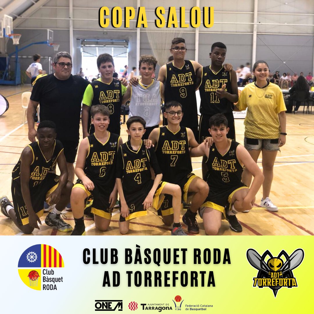 - COPA SALOU -
🙌 2. Dissabte 03/06, infantil masculí. CLUB BÀSQUET RODA 🔵 contra AD TORREFORTA 🟡.