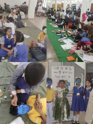 nssisdevsamaj21's tweet photo. Our #NSS unit organized different activities to celebrate #worldearthday on 22/04/2023. Various competitions such as poster making, slogan writing &amp; face painting were conducted to celebrate this day. The students were reminded of simple doable actions towards safe Mother Earth. https://t.co/E7bLqwn0kW