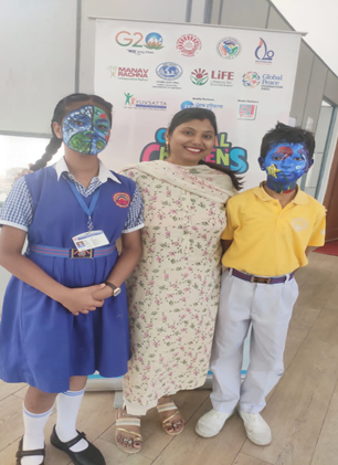 nssisdevsamaj21's tweet photo. Our #NSS unit organized different activities to celebrate #worldearthday on 22/04/2023. Various competitions such as poster making, slogan writing &amp; face painting were conducted to celebrate this day. The students were reminded of simple doable actions towards safe Mother Earth. https://t.co/E7bLqwn0kW