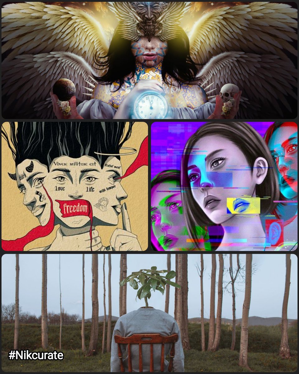 Hello Fam
📢Here's my entry for #nikcurate 
Well...this is the first time that I Curate, it is so hard and exciting...💯🤩😉
So I make this collection of artworks that evoke my emotions,with great concept behind  their arts which I love them a lot🔥⤵️
Thanks <a href="/techbubble/">Nik Kalyani - Freedom for Iran</a> 🤍🙏🏻