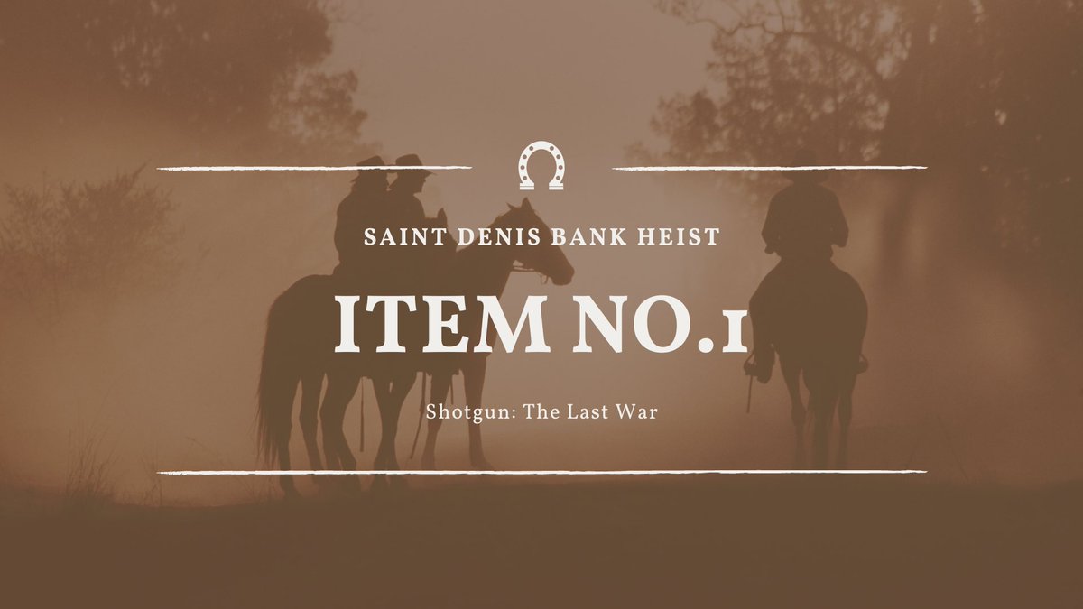⠀

                 ภารกิจหมายเลข ❶
              กับการปล้นครั้งสุดท้าย
                  ในประวัติศาสตร์
           #𝗦𝗵𝗼𝘁𝗴𝘂𝗻𝗧𝗵𝗲𝗟𝗮𝘀𝘁𝗪𝗮𝗿 🦅

                    𝐈𝐓𝐄𝐌 𝐍𝐎. 𝟏
          ↳  แผนที่เมือง &amp; ธนาคาร

⠀