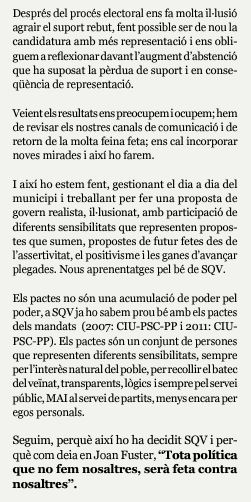 JuntsSQV's tweet photo. "Gràcies pel suport, reflexionem i aprenem entre totes". El nostre article a la revista Informem de juny.

#SQV https://t.co/fwWi3M7o7z