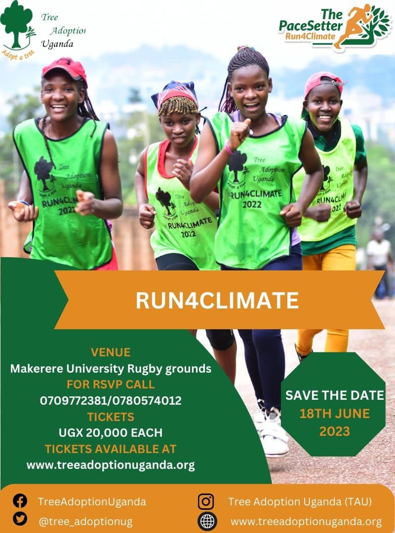 The #Run4Climate is aimed at fostering multi-sectoral collaboration for climate action and landscape reatoration. 

Let's have fun and contribute to positive environmental impact with Tree_Adoptionul Ug