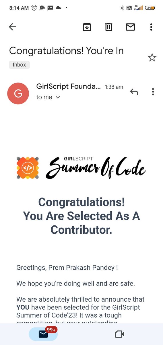 prempandey_28's tweet image. ✨BIG NEWS ALERT✨ I&apos;m thrilled to be a contributor for GirlScript Summer of Code this year!
So, are you ready to join me? Come be a part of this amazing program, and see what incredible projects we can create! and contributes to Open Source #GSSOC #GirlScriptCodes #GirlScriptSoc