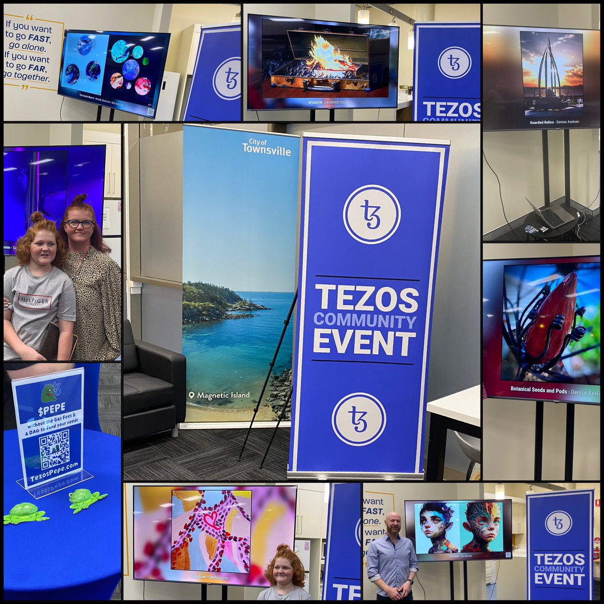Some photos from our 1st #irl #tezos community event in #Townsville #Australia 

We were all so excited !!!

Thank you <a href="/TezosCommons/">Tezos Commons</a> for your support for this event 

First of many for Australia 🙌 

<a href="/Pamela1Vh/">PamelaCorals.tez.eth🏴‍☠️</a> 
<a href="/BKanizay/">Ben Kanizay</a> 
<a href="/corals_nft/">The Corals NFT</a>